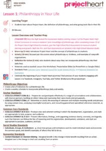 Lesson Plan: Introduction to Philanthropy